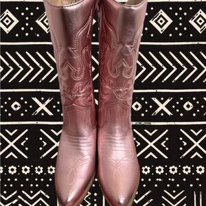 Pink Western-Style Women's Boots
